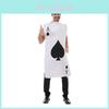 Halloween Themed Bodysuit Spades Blocks And Hearts Poker Cards Costume For Costume Parties With Polyester Material For 18 To 24 Year Olds