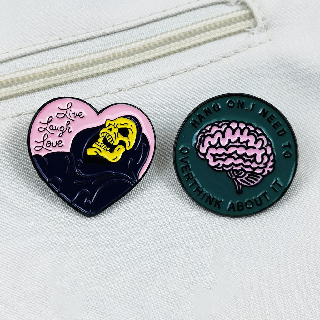 Devil Heart Cartoon Brooch: Versatile Alloy Accessory for Clothing and Backpacks