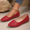 Scarpe casual da donna a punta, a punta piatta, con tacco basso, nuovo stile