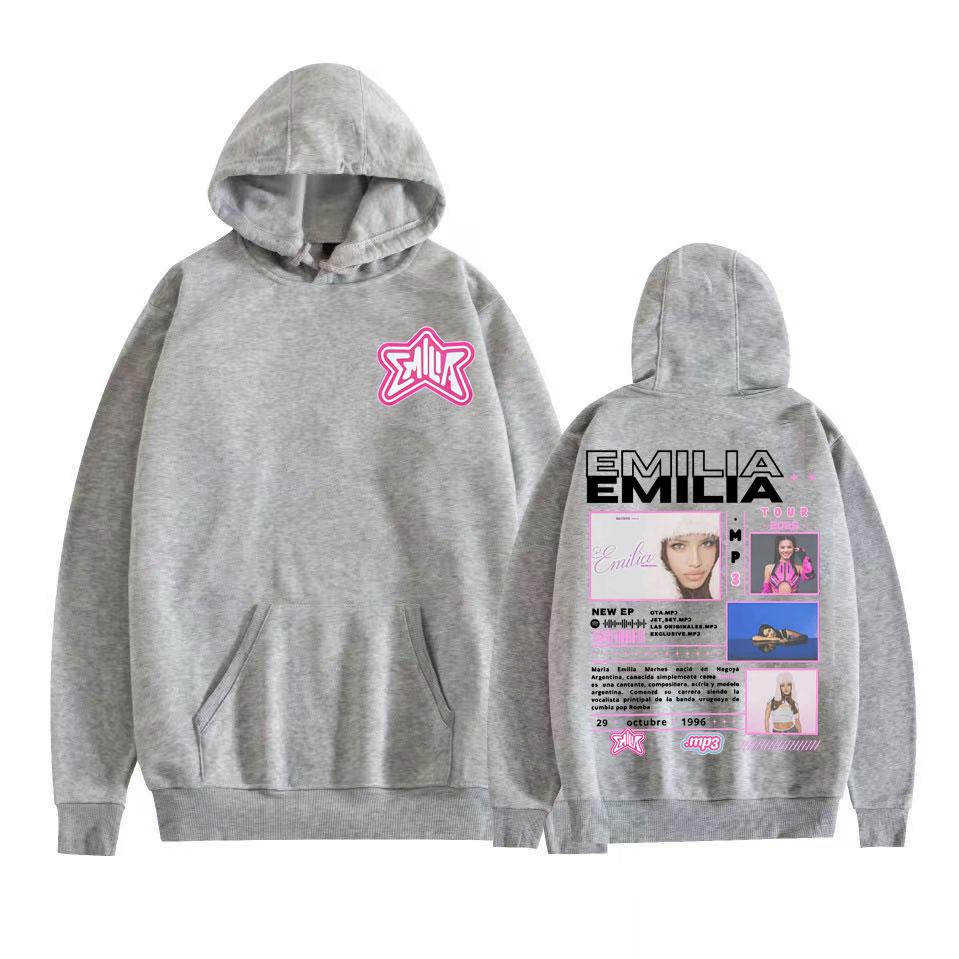 Singer Emilia Mernes MP3 Tour 2025 Cover Hoodies Men Women Aesthetic Fashion Hip Hop Sweatshirt Casual Comfort Bodywarmer Hoodie