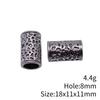 Hammered Texture Tube Spacer Beads Alloy Loose Beads For DIY Bracelet Dreadlocks Hair Braiding Jewelry Making Parts