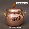 Thickened stewpot Handmade copper soup pot capacity copper pots Induction cooker soup pot Gas stockpot Pure Copper Soup Pots
