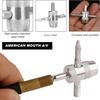 4-Way Valve Core Tool Tire Valve Tools, 4-in-1 Tyre Valve Core Tool Tire Stem Core Wrench, Multifunctional 4 Way Valve Stem Remover Tire Repair Tool