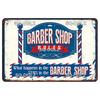 Vintage Barber Sign Metal Wall Decor Retro Tin Plaque for Man Cave Garage