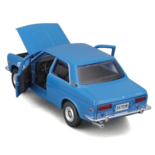 Maisto 1/24 Scale Nissan 1971 Datsun 510 Blue / Diecast Model Car, Finished Model, 31518 BU