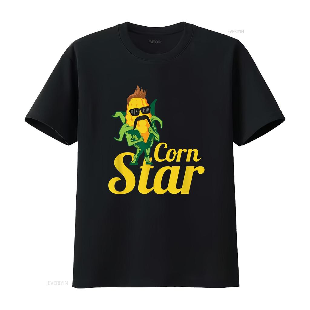Occhiali da Sole a Forma di Stella di Mais Baffi Maglietta Mais vintage Lavata streetwear abbigliamento designer Unisex Stiloso Morbido grafico