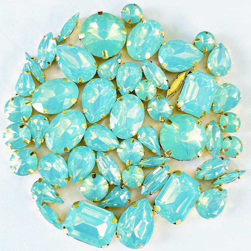 Tree Lipoprotein Mocha Hand Sewing Drill Mixed Shaped Claw Drill with Holes DIY Clothing Accessories Jewelry Accessories Rhinestone Sew On Beads