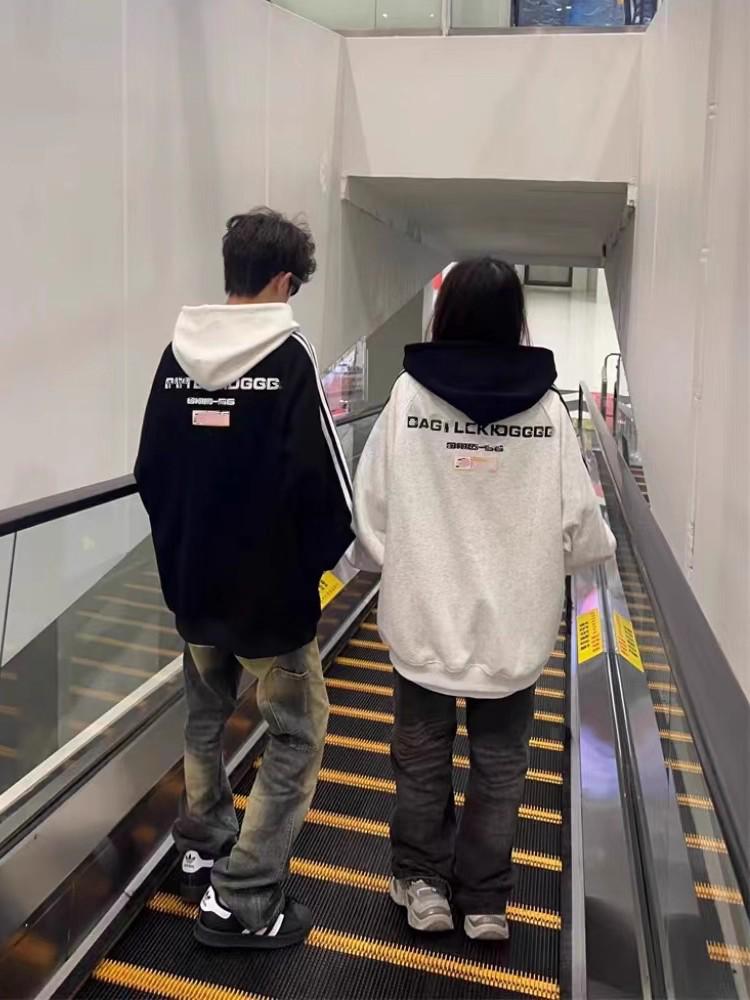 Men's 2025 Oversized American High Street Heavyweight Hoodie Jacket for Couples