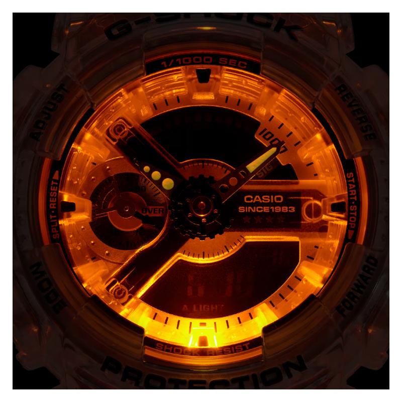 Casio LCD/Pointer Dual Display Series G-SHOCK Series 40th Anniversary CLEAR REMIX 200m Waterproof Quartz Movement Resin Strap Japanese GMA-S114RX-7AJR