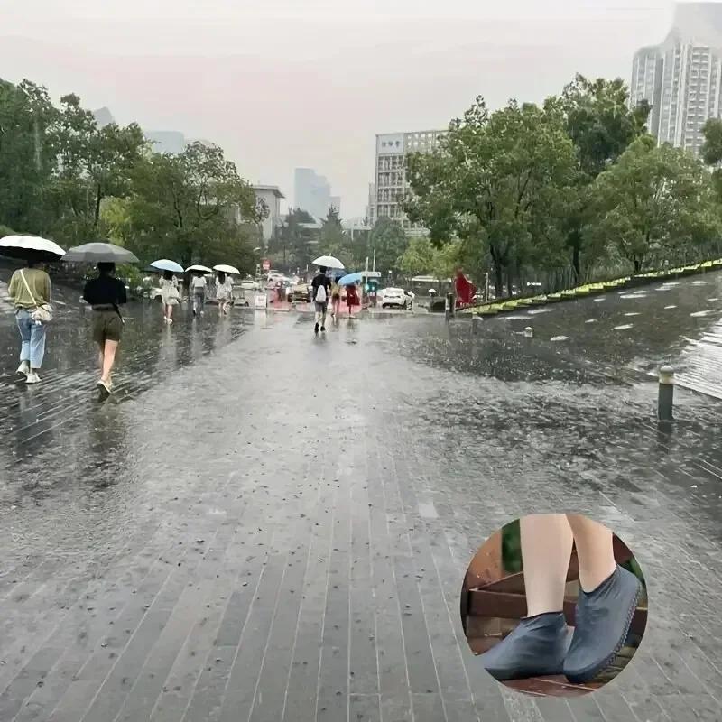 Rubber Rain Shoe Cover Reusable Non-Slip Rain for Outdoor Use,Silicone Waterproof Shoe Covers Rainy Day Shoe Rain Boot Cover
