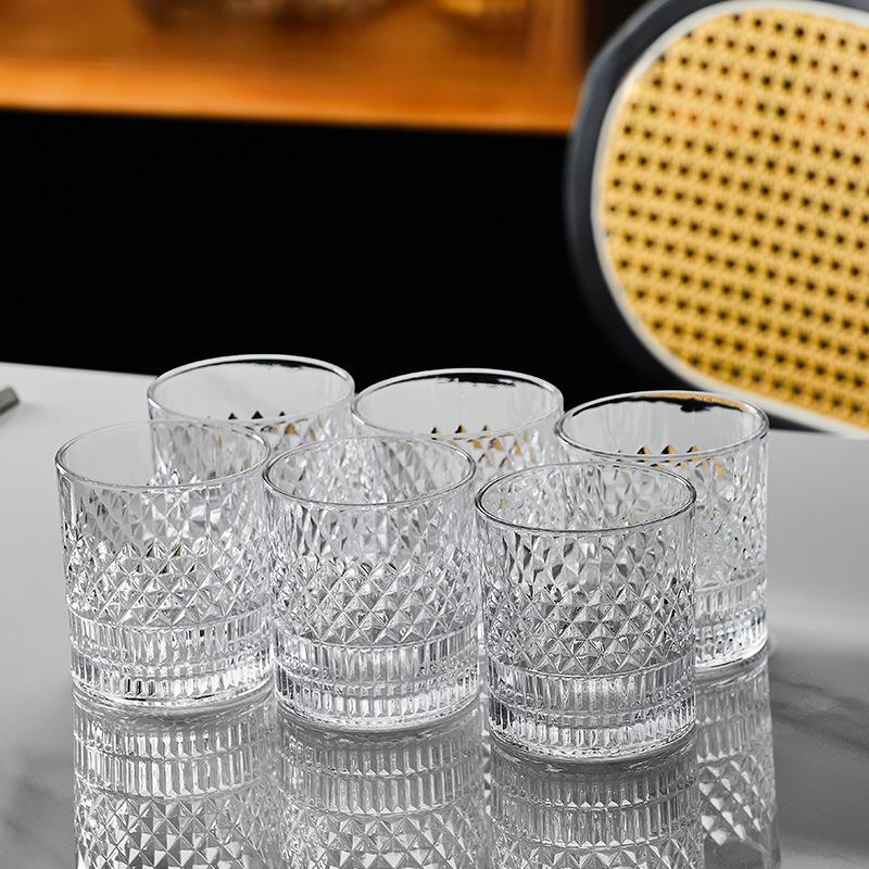 6-piece set with rotating cup holder, light luxury, high-end, for whiskey, water, beer, wine