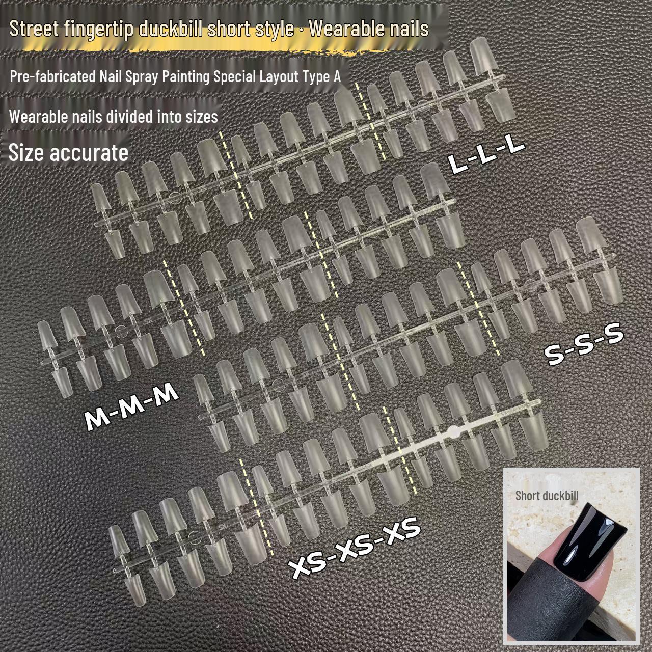 Dachshund Style Ultra-thin Seamless Wearable Pre-made Spray-painted Nail Art