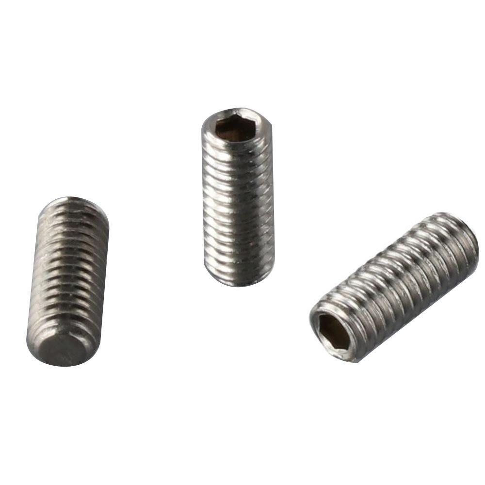 50pcs 304 Stainless Steel Grub Screw M3 Flat End Machine Screw Point