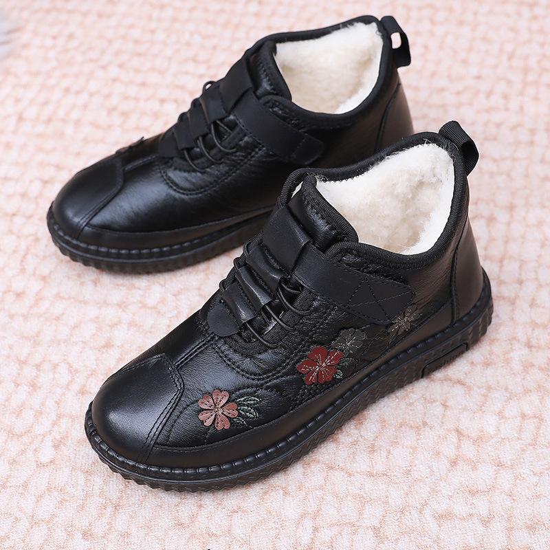 Boots Women's Winter Warm Shoes Lightweight Winter Women's Flat Soft Women