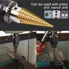 ABWR-3-13Mm HSS Straight Groove Step Drill Bit Wood Metal Hole Cutter Core Drill Bit Pagoda Drill Bit