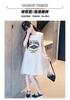 2026 Summer New Mid University Children's White Dress, Girls' Elegant Princess Dress, Girls' Summer Dress, Mesh Skirt