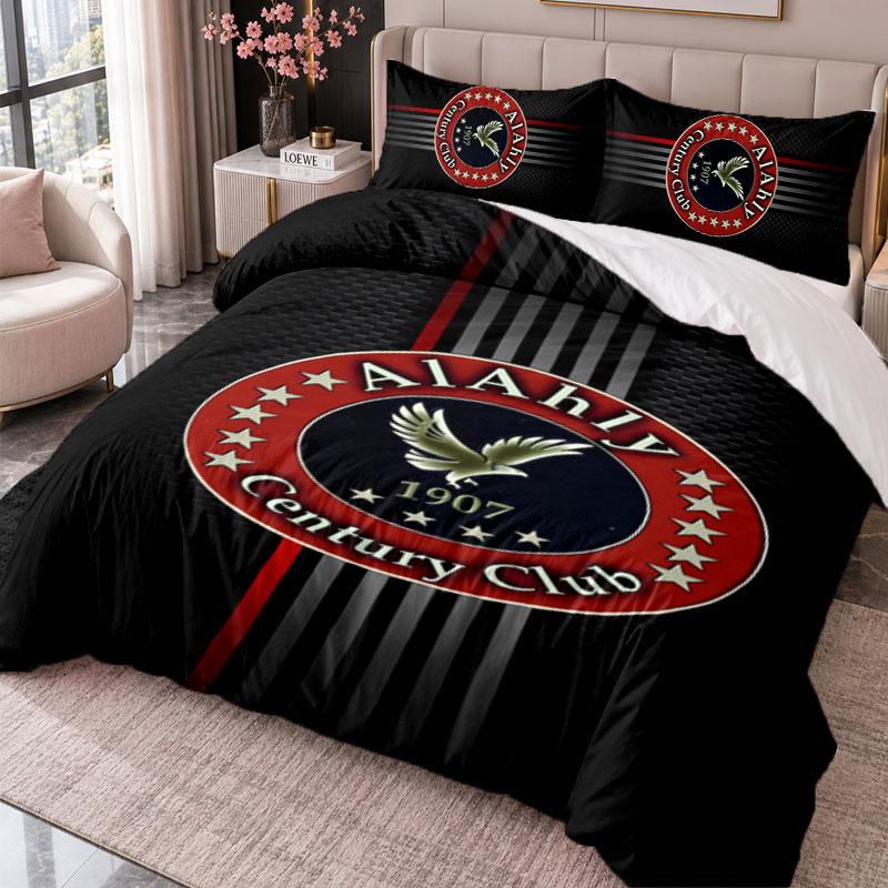 Al Ahly 3Pcs Bedding Set Duvet Cover With Two Pillowcases For Bedroom Home Decoration