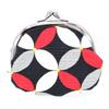 Maruzen coin purse with red and made in approximately x 12 x 3 cm clasp, cloisonné design, black, Japan, black, 10.5