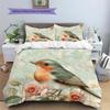 Flower Bird Pattern Bedding Quilt Set  Home Decoration  Gift (1 * duvet cover + 2 * pillowcase  without core)