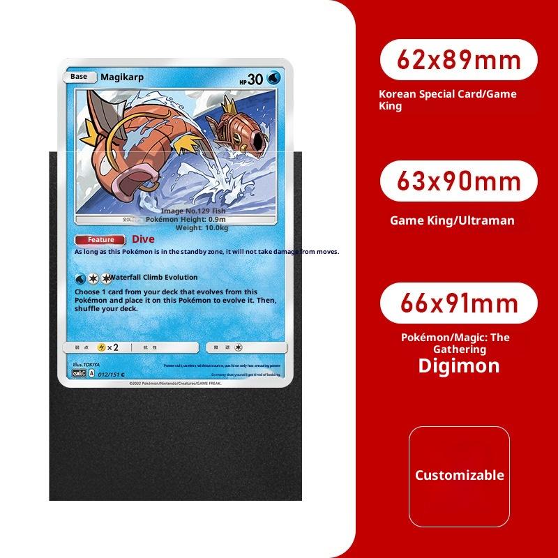 100 ks prémiových obalů na karty Matné obaly na karty Kompatibilní s Mtg Pokemon Trading Cards a Sport Standardní velikost deskové hry