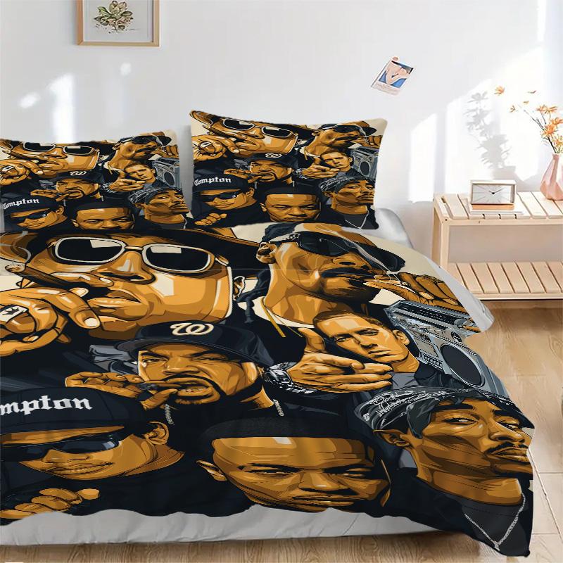 Rap Legends Collage Print 3Pcs Bedding Setduvet Cover With 2 Bedropillowcase Home Birthday Gift