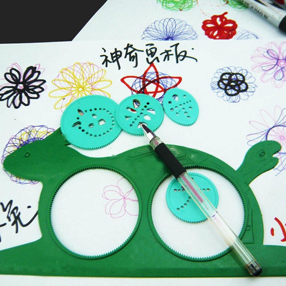 Students Kids Toys Drawing Board Magic Sketchpad Multifunctional Ruler Geometric Spirograph