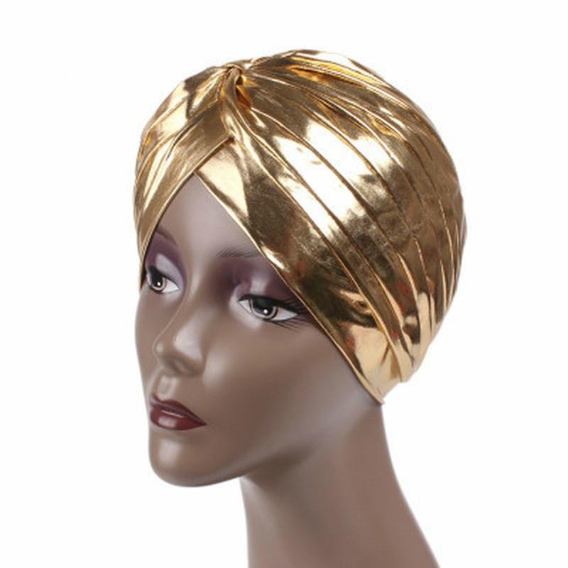 Golden Silver Indian Hat Muslim Headscarf Hat Bean Head Bag
