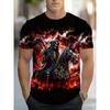 Fashion Men's T-shirt Skull Knight Graphic Print Short Sleeve Tee Clothing Oversized Breathable Crew Neck T Shirts For Men