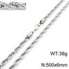 Spot Multi-Size Stainless Steel Twisted Rope Chain Necklace for Couples - Unisex Titanium Steel Design