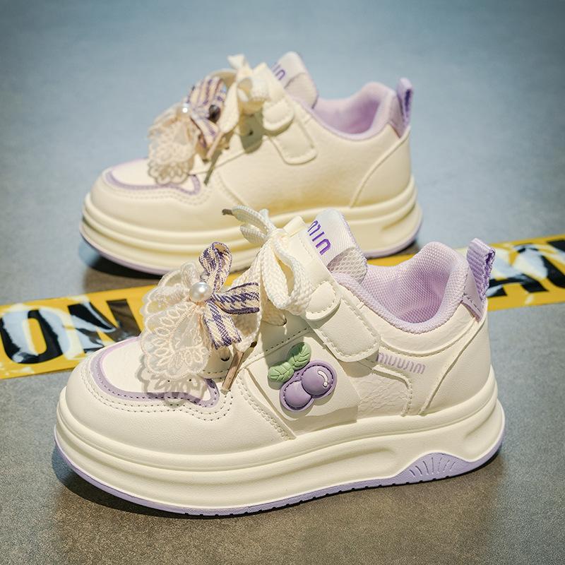 

Children s low-top sneakers, girls casual shoes, new spring and autumn cute white shoes, lightweight soft-soled girls sports shoes 32-37One Hand6Double фіолетовий