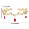 Leaves Shape Forehead Chain Rhinestone Forehead Ornaments Sweet Bride Tiara  Wedding