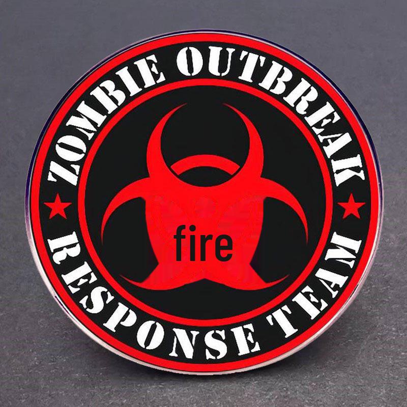 Zombie Outbreak Survival Sprint Brosche - Metalllegierung Abzeichen Accessoire