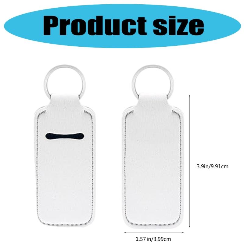 20Pcs Lip Balm Keychain Sublimation Lipstick Holder Blanks Includes 20 Leather Tassels 20 Keychain for Women Backpacks