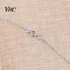 Heart Pendant Necklace Cubic Zirconia Inlaid Jewelry Gift Women Shape Fashion for Daily Life