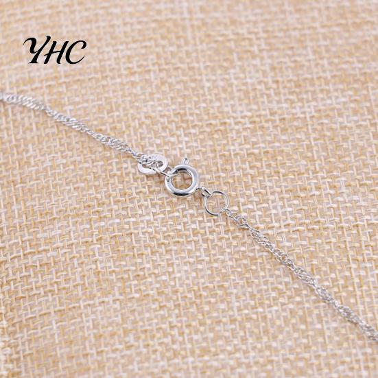 Heart Pendant Necklace Cubic Zirconia Inlaid Jewelry Gift Women Shape Fashion for Daily Life