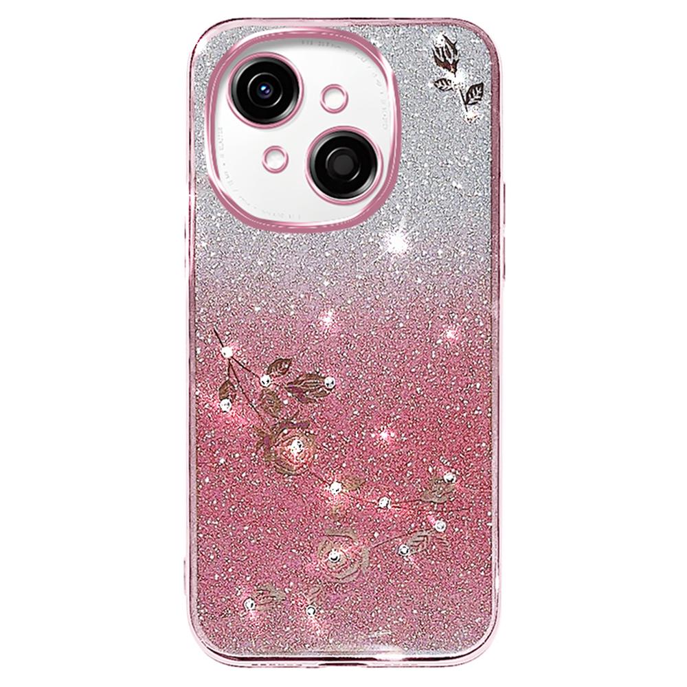 

KADEM Чехол для TECNO Spark Go 2025/Spark Go 1/Pop 9 4G Цветок ТПУ Гибкий Градиентный Чехол для Телефона Rose Gold