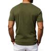 Men's Round Neck Single Breasted Casual Sportswear With Pockets And Contrasting Colors Short Sleeved