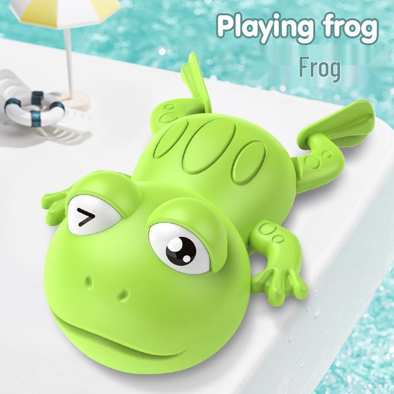 Wind-Up Cartoon Frog Baby Bath Toy