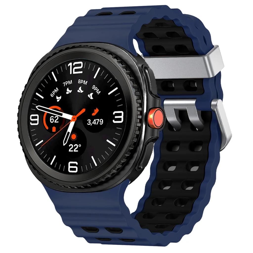 Silicone Strap for Samsung Galaxy Watch 8/8 Classic Sport Breathable Wristband For Galaxy Watch 8 40/44mm Two-Tone Silicone Band