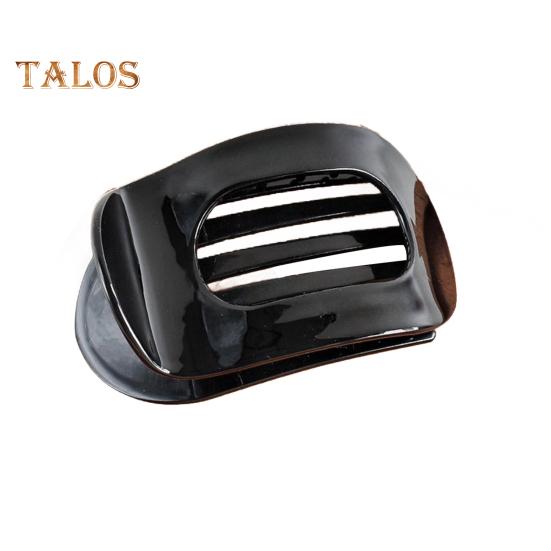 Haarklammer für Damen, flach, runde Form, starker Griff, biegbare Zähne, gebogenes Design, Haarspange am Hinterkopf, großer Clip, Haar-Accessoire