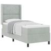 Box Spring Bed with Headboard Light Gray 80 X 200 Cm Velvet