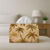 2D Flat 1pc Tropical Print Tissue Box- Palm Tree Pattern Tissue Box, Design, Suitable for Bathroom, Living Room, Bedroom, Dressing Table, Coffee Table