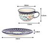 Zaklady Ceramiczne Boleslawiec Ceramic Cup Boleslawiec/Zaklady & Saucer-1145 (Polish Pottery)