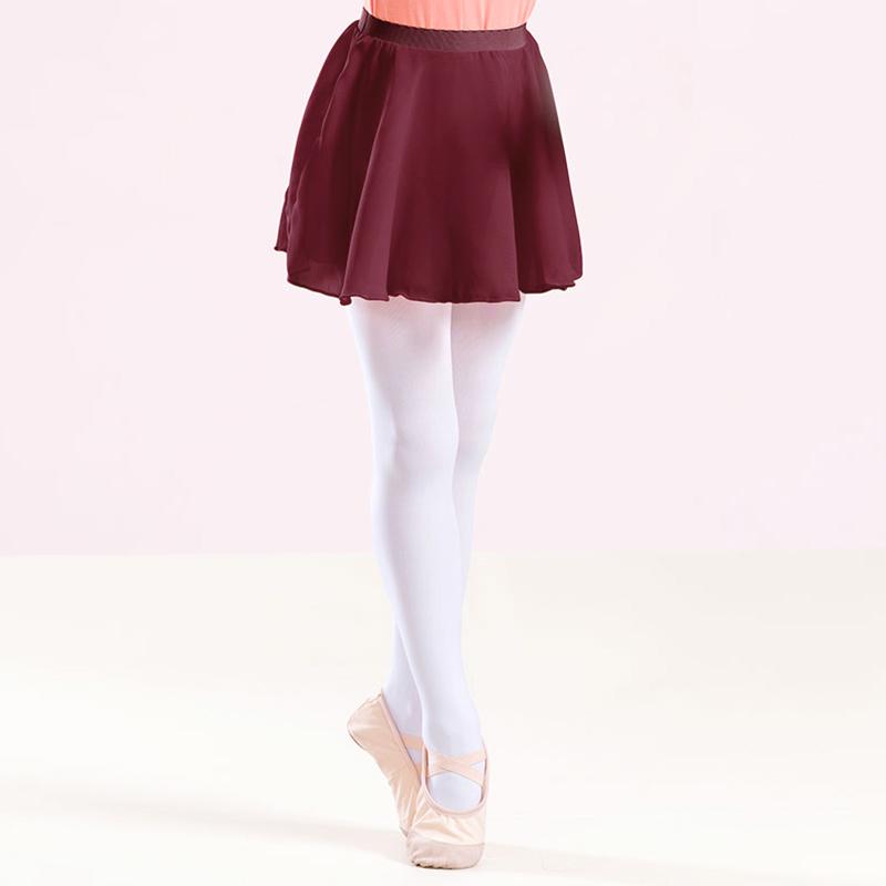 1Pc Flared Skirt Elegant Girls Kids Dancewear Mini Solid Color Chiffon Ballet Dance
