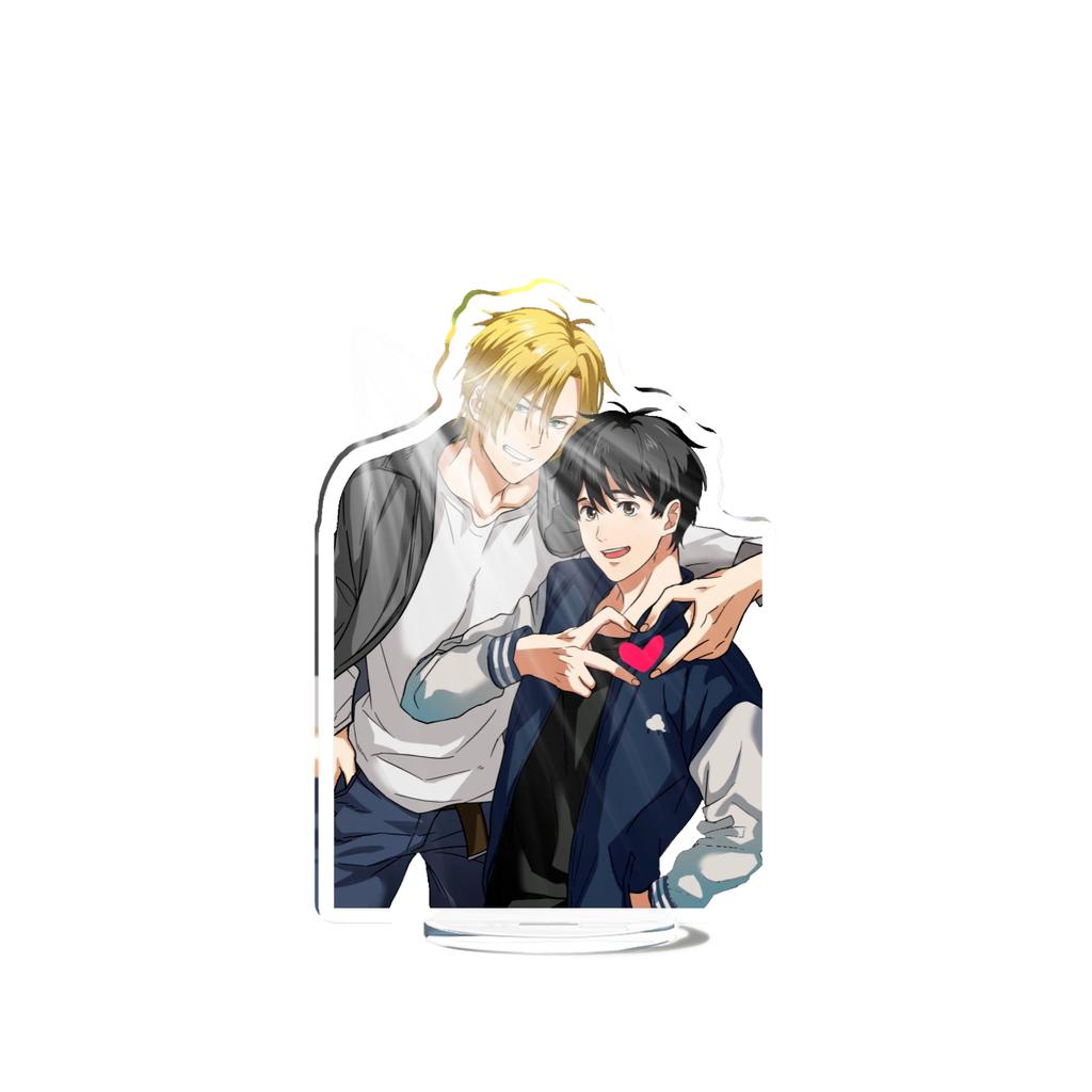 Banana Fish Ash Lynx Stand Model Plate Decoration Desk Figure Display Couple Gift Television Animation Prime Product Peripheral