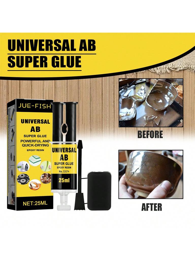 1/2PCS 25ml Universal AB Adhesive, Casting Adhesive, Epoxy Resin AB Adhesive, Metal Crack Repair Adh