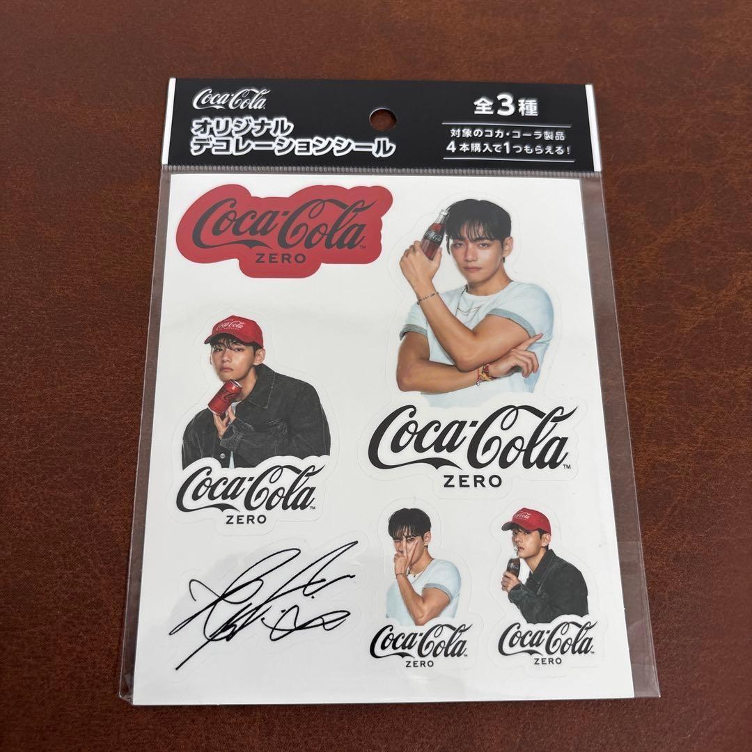 BTS Coca-Cola V Taehyung Original Decoration Sticker Rare limited Edition
