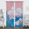 Pink Mountain Anti-mosquito Curtains for Living Room Halloween Decoration Partition Tulle for Bedroom Blackout Curtain Shades