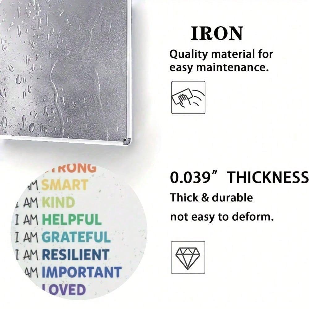 1PC Positive Affirmations Rainbow Quote Tin Sign You Are Brave Motivational Kids Self Esteem Unframed Wall Art 20x3 Inch