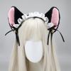 Damen Katzenohr Spitzenkopfschmuck mit Schleife Liebliches Spitzen-Katzenohr-Stirnband Cosplay Engelskopfschmuck Foto-Requisiten